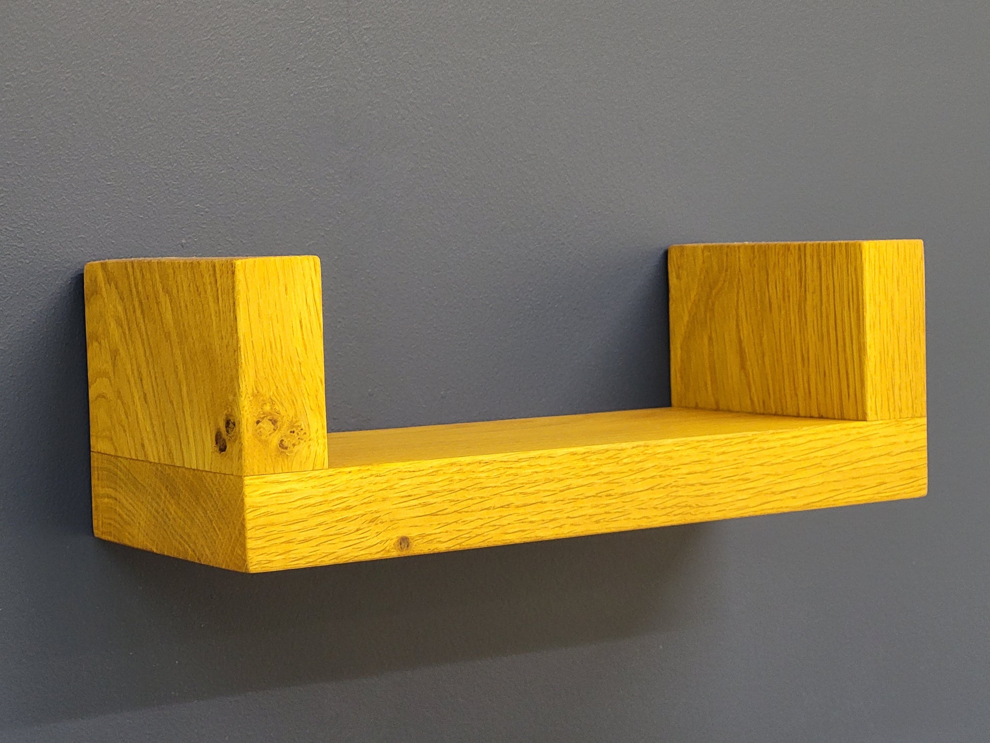  u shape oak shelf designed & made by ladesign workshop ltd